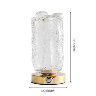 Rustic Glass Table Lamp for Cozy Ambiance Lighting Zawala #size