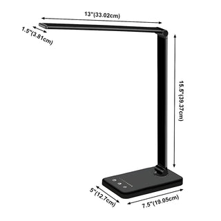 Bedroom Touch Control Metal Folding LED Table Lamp Zawala #size