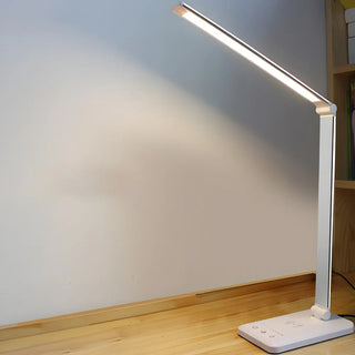 Stylish Silver Modern LED Table Lamp with Touch Switch Zawala Image - 1