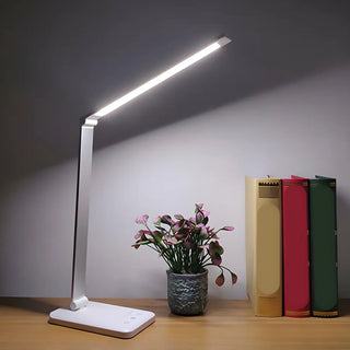 Stylish Silver Modern LED Table Lamp with Touch Switch Zawala Image - 5