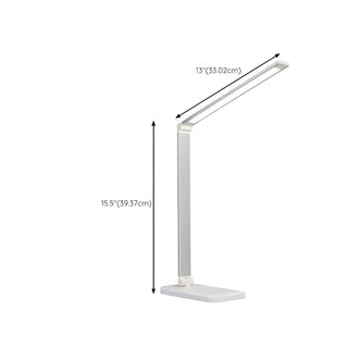 Stylish Silver Modern LED Table Lamp with Touch Switch Zawala #size