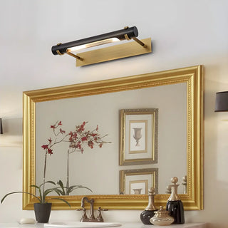 ZOWALA - Traditional Black Copper Tubular LED Vanity Light Image - 1