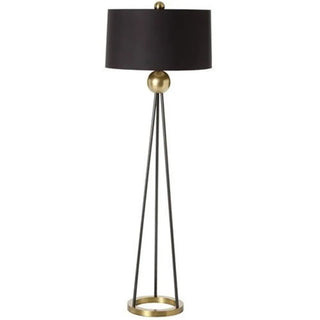 Traditional Black Cylinder Tripod Metal Floor Lamp Zawala Image - 11