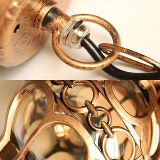 ZOWALA - Vintage Moroccan Amber Glass Lantern Pendant Light Image - 5