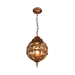 ZOWALA - Vintage Moroccan Amber Glass Lantern Pendant Light Image - 7