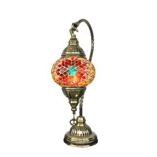 Traditional Turkish Gooseneck Stained Glass Table Lamp Zawala Image - 16