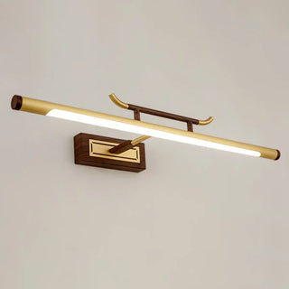 Vintage Brass Linear LED Metal Mirror Vanity Sconce Image - 6