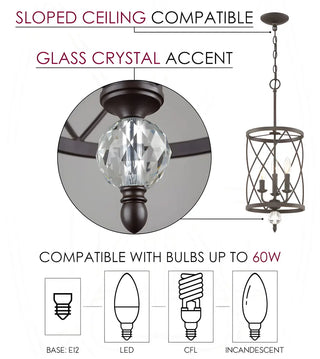 ZOWALA - Traditional Gold Cylinder Cage Chandelier Image - 7