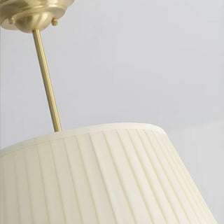 ZOWALA - White Drum Traditional Fabric Chandelier Image - 10