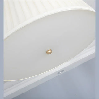 ZOWALA - White Drum Traditional Fabric Chandelier Image - 13