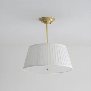 ZOWALA - White Drum Traditional Fabric Chandelier Image - 5
