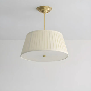 ZOWALA - White Drum Traditional Fabric Chandelier Image - 7