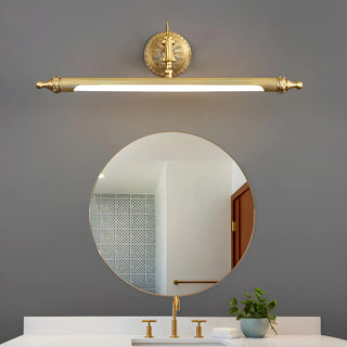 Antique Gold Cylindrical Brass Bathroom Vanity Light Zawala Image - 1