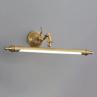 Antique Gold Cylindrical Brass Bathroom Vanity Light Zawala Image - 10