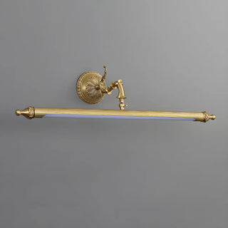 Antique Gold Cylindrical Brass Bathroom Vanity Light Zawala Image - 12