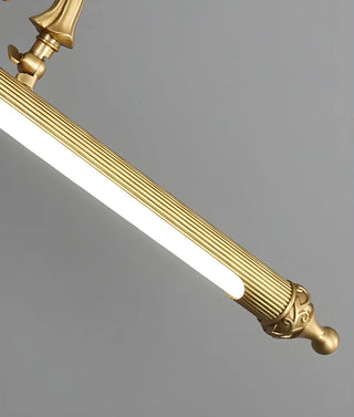 Antique Gold Cylindrical Brass Bathroom Vanity Light Zawala Image - 16