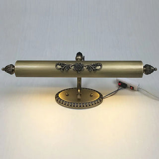 ZOWALA - Art Deco Brass Carved Adjustable LED Vanity Light Image - 2