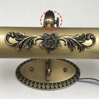 ZOWALA - Art Deco Brass Carved Adjustable LED Vanity Light Image - 3
