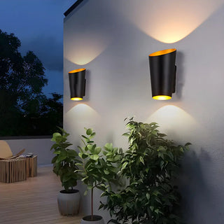 Trendy Conical Aluminum LED Outdoor Wall light Black Image - 6