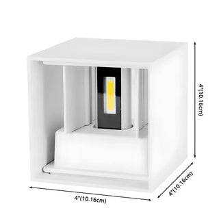 Trendy Cube Metal Wall Light Exterior Black 2 Lights Image - 12