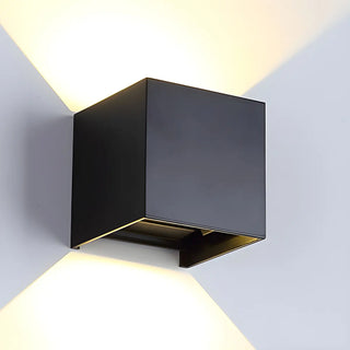 Trendy Cube Metal Wall Light Exterior Black 2 Lights Image - 16