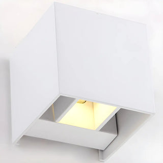 Trendy Cube Metal Wall Light Exterior Black 2 Lights Image - 17