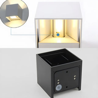 Trendy Cube Metal Wall Light Exterior Black 2 Lights Image - 18