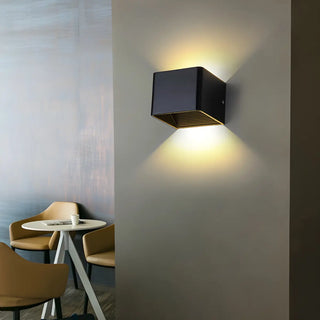 Trendy Cube Metal Wall Light Exterior Black 2 Lights Image - 20