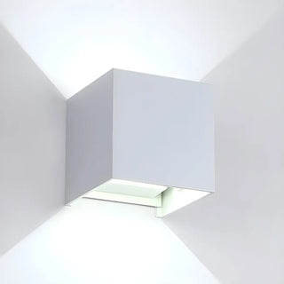 Trendy Cube Metal Wall Light Exterior Black 2 Lights Image - 3