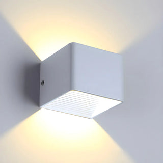 Trendy Cube Metal Wall Light Exterior Black 2 Lights Image - 9
