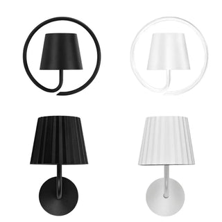 Classic Bedroom Black Pleated Metal Wall Sconce Zawala Image - 5