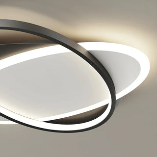 Trendy Black Triple Square LED Flush Mount Ceiling Lamp Zawala Image - 11