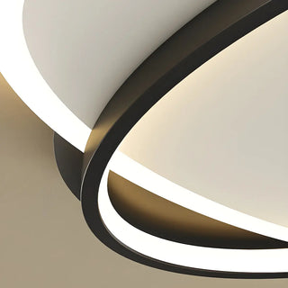 Trendy Black Triple Square LED Flush Mount Ceiling Lamp Zawala Image - 12