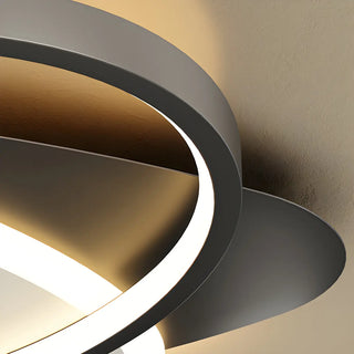 Trendy Black Triple Square LED Flush Mount Ceiling Lamp Zawala Image - 13