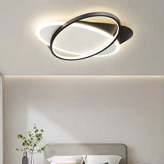 Trendy Black Triple Square LED Flush Mount Ceiling Lamp Zawala Image - 4