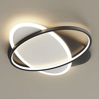 Trendy Black Triple Square LED Flush Mount Ceiling Lamp Zawala Image - 8