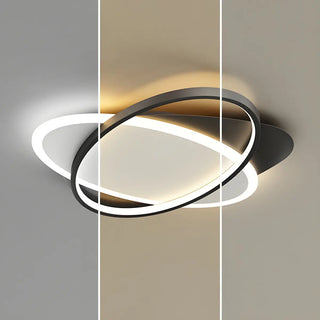 Trendy Black Triple Square LED Flush Mount Ceiling Lamp Zawala Image - 9