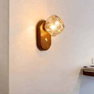 ZOWALA - Modern Wood Clear Glass Wall Light Image - 4