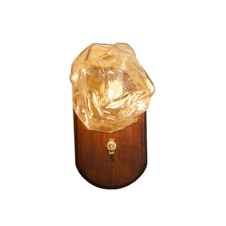ZOWALA - Modern Wood Clear Glass Wall Light Image - 5