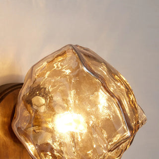 ZOWALA - Modern Wood Clear Glass Wall Light Image - 9