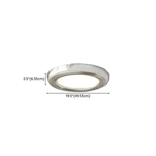 Trendy Circular Chrome LED Flush Mount Ceiling Light Zawala Image - 11