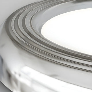 Trendy Circular Chrome LED Flush Mount Ceiling Light Zawala Image - 4