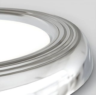 Trendy Circular Chrome LED Flush Mount Ceiling Light Zawala Image - 6