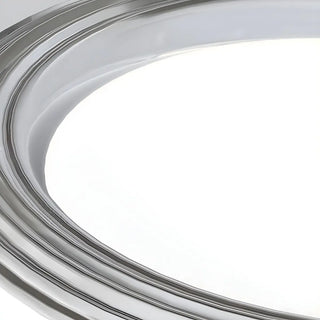 Trendy Circular Chrome LED Flush Mount Ceiling Light Zawala Image - 8