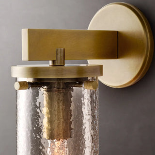 Contemporary Chrome Glass Cylinder Wall Sconce Zawala Image - 17