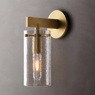 Contemporary Chrome Glass Cylinder Wall Sconce Zawala Image - 5