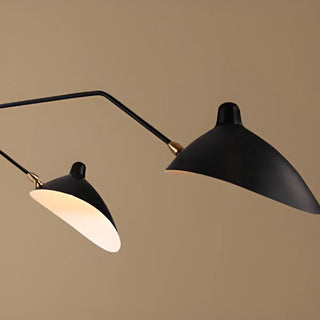 ZOWALA - Spider Long Arm Black Iron 3-Light Living Room Chandelier Image - 6