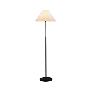 Trendy Fabric Cone Shade Floor Lamp with Pull Chain Zawala Image - 13