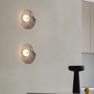 Trendy Geometric Grey Metal LED Wall Sconce Light Zawala Image - 4