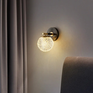 Trendy Globe Crystal Indoor 2-Bulb Ambient Wall Light Zawala Image - 2